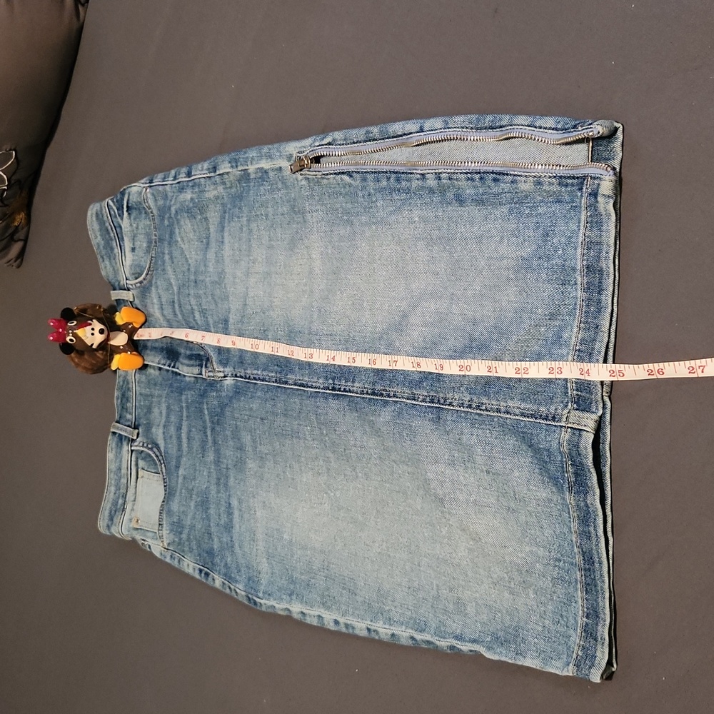 Guess Zip Split Jean Skirt - Picture 4 of 11